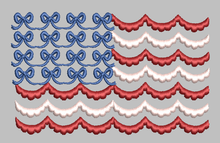 Scalloped Flag True Colors