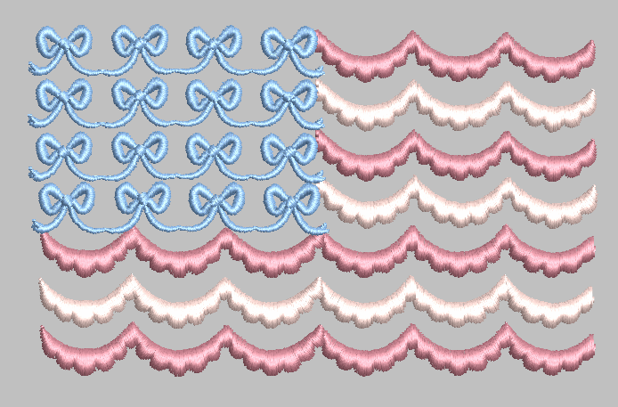 Scalloped Flag Pastels