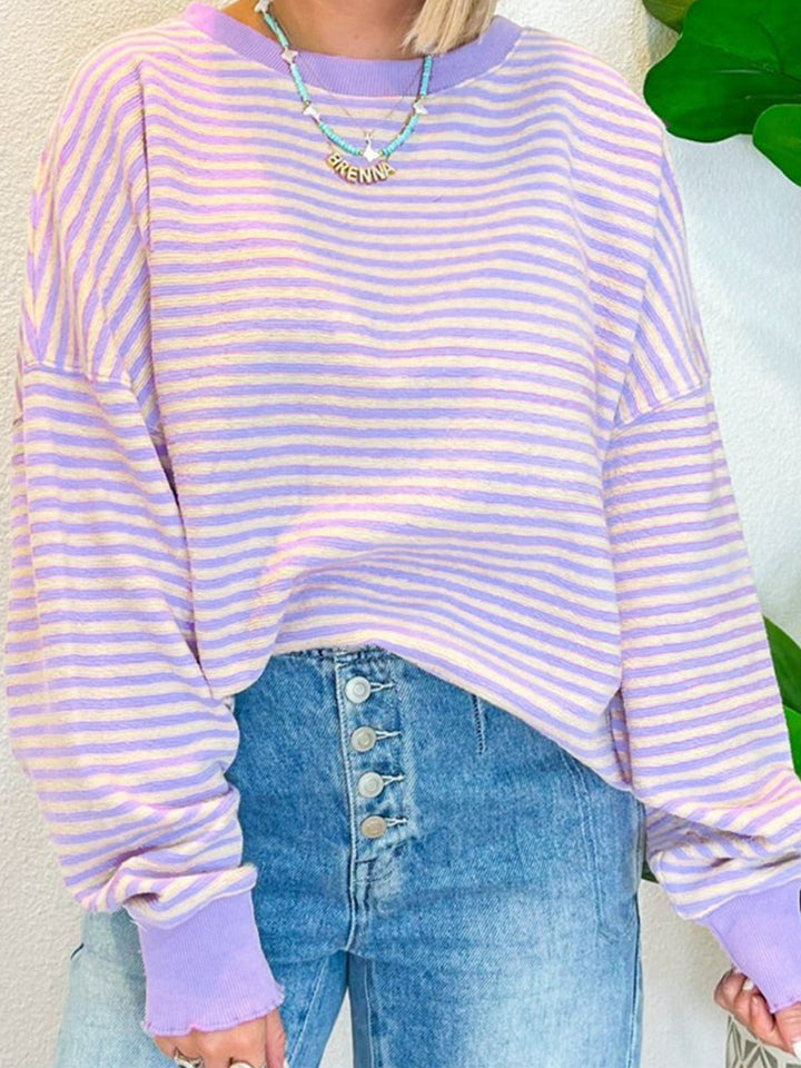 Striped Long Sleeve Sweatshirt