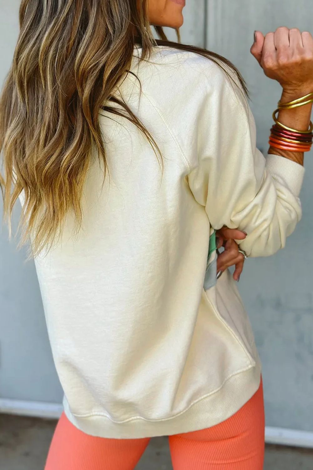 Diagonal Contrast Sweatshirt