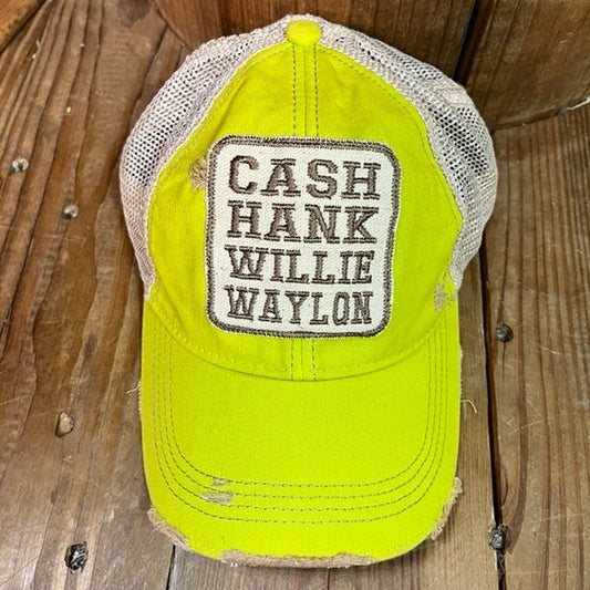 Cash Hank Willy Waylon Hat