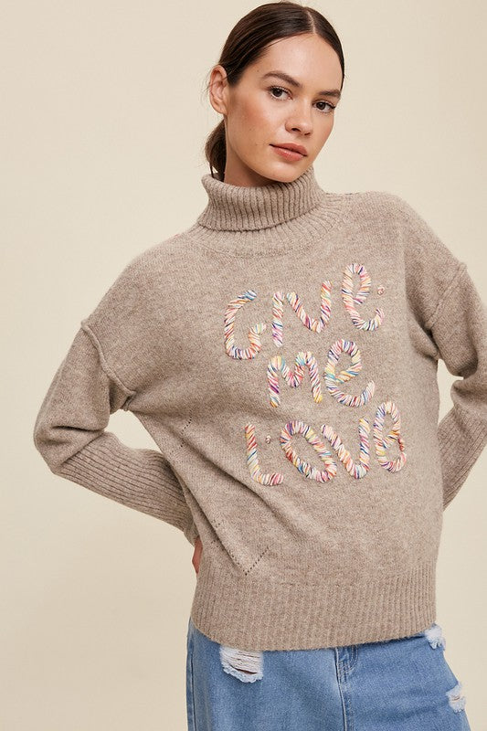 Give Me Love Stitched Sweater