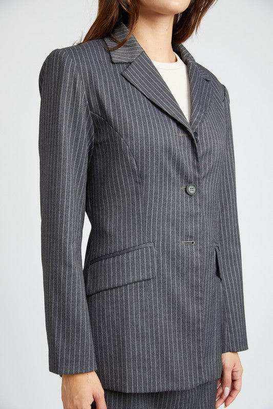 Alice Pinstriped Blazer