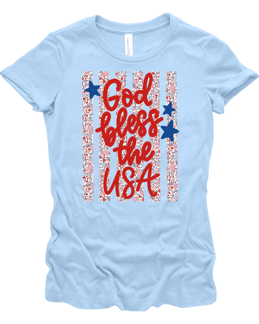 Floral God Bless USA