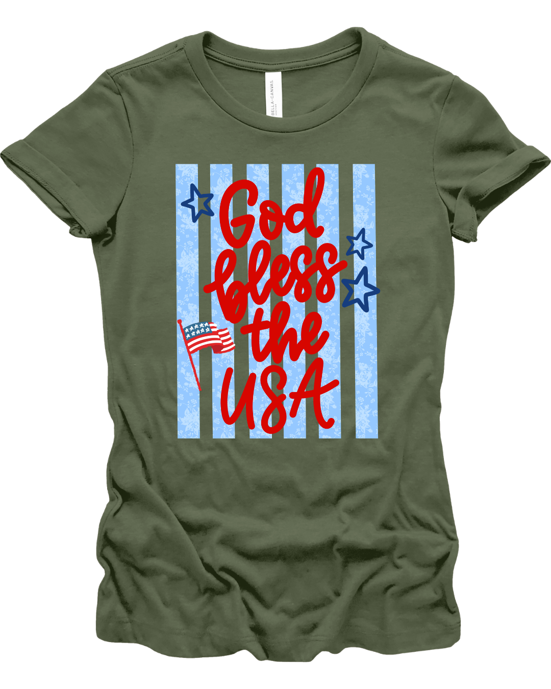 Blue God Bless USA