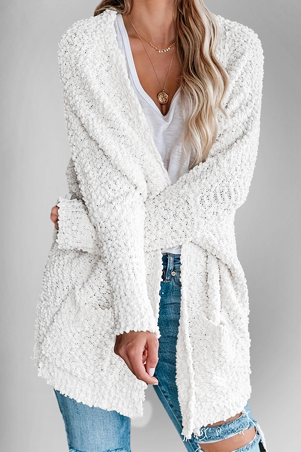 Double Take Popcorn Cardigan