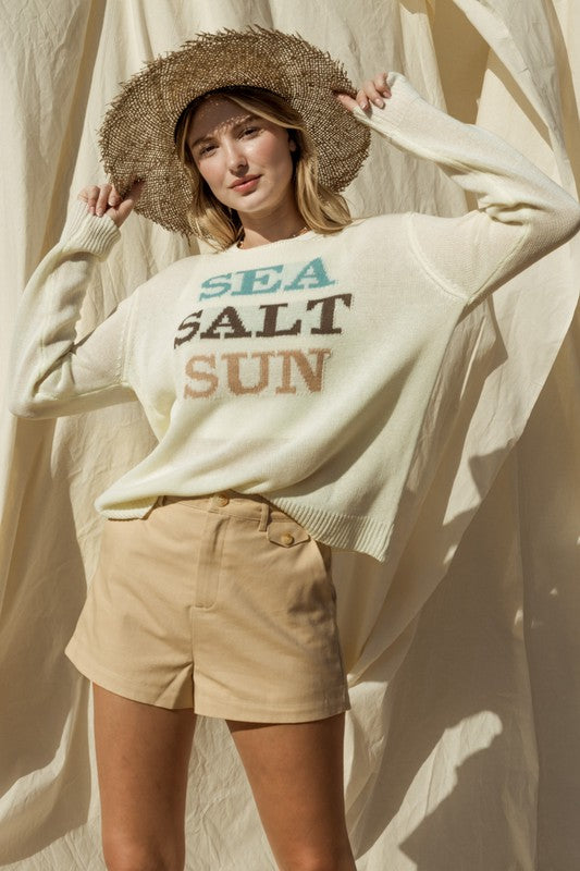 Sleeve Sea Salt Sun Sweater