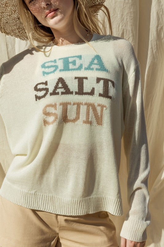 Sleeve Sea Salt Sun Sweater