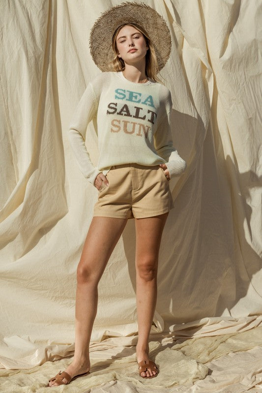 Sleeve Sea Salt Sun Sweater