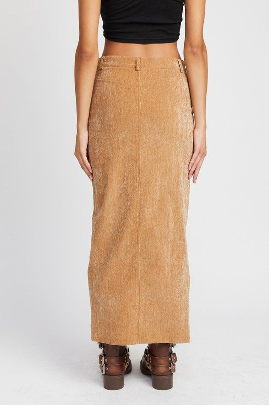 Deanna Corduroy Midi Skirt