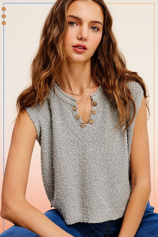 Slouchy Cropped Sweater Top