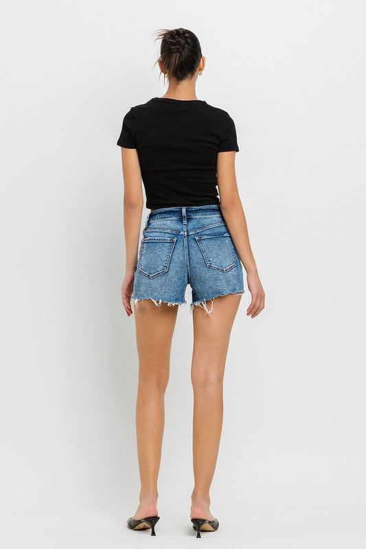 Preston High Rise Raw Hem Shorts