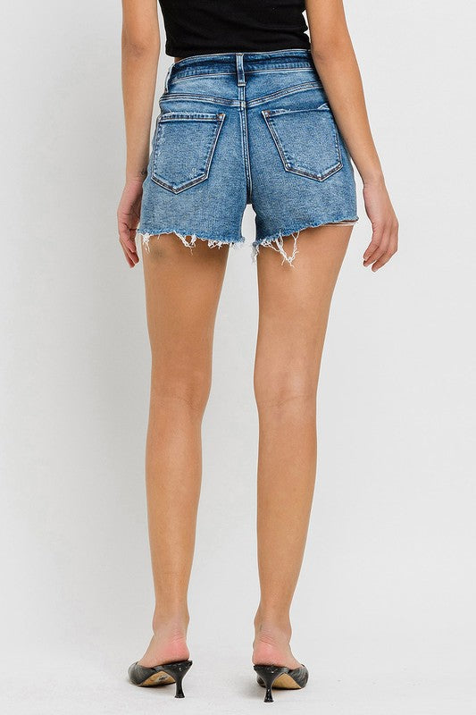 Preston High Rise Raw Hem Shorts