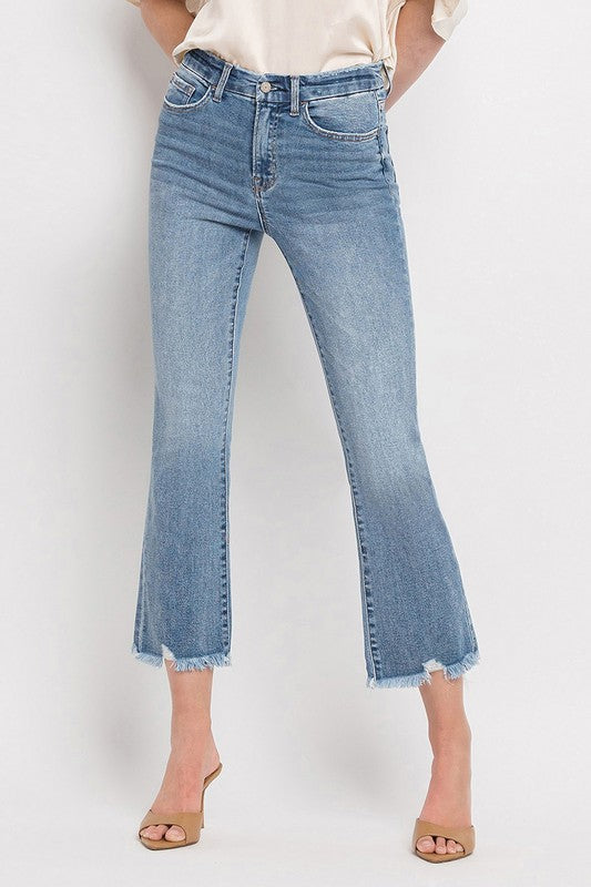 Peony High Rise Crop Flare Jeans