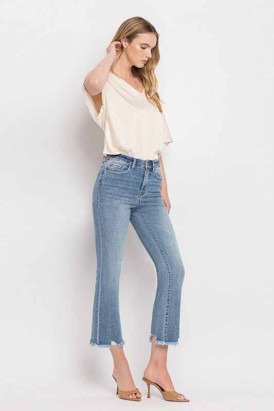 Peony High Rise Crop Flare Jeans