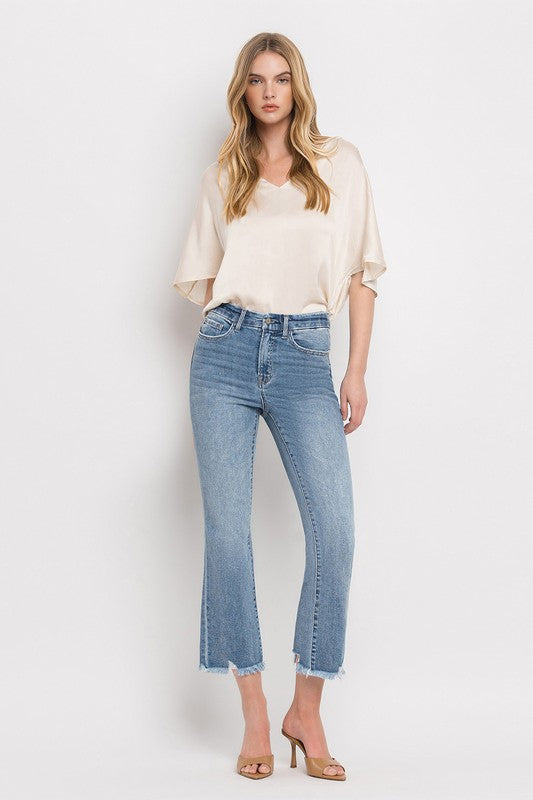 Peony High Rise Crop Flare Jeans