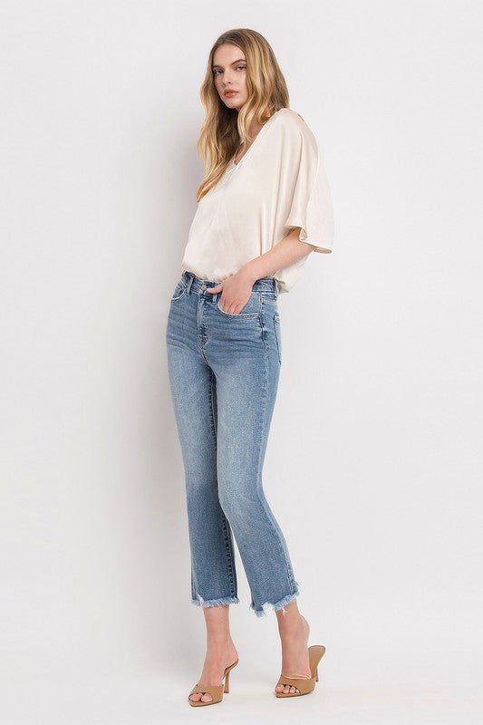 Peony High Rise Crop Flare Jeans