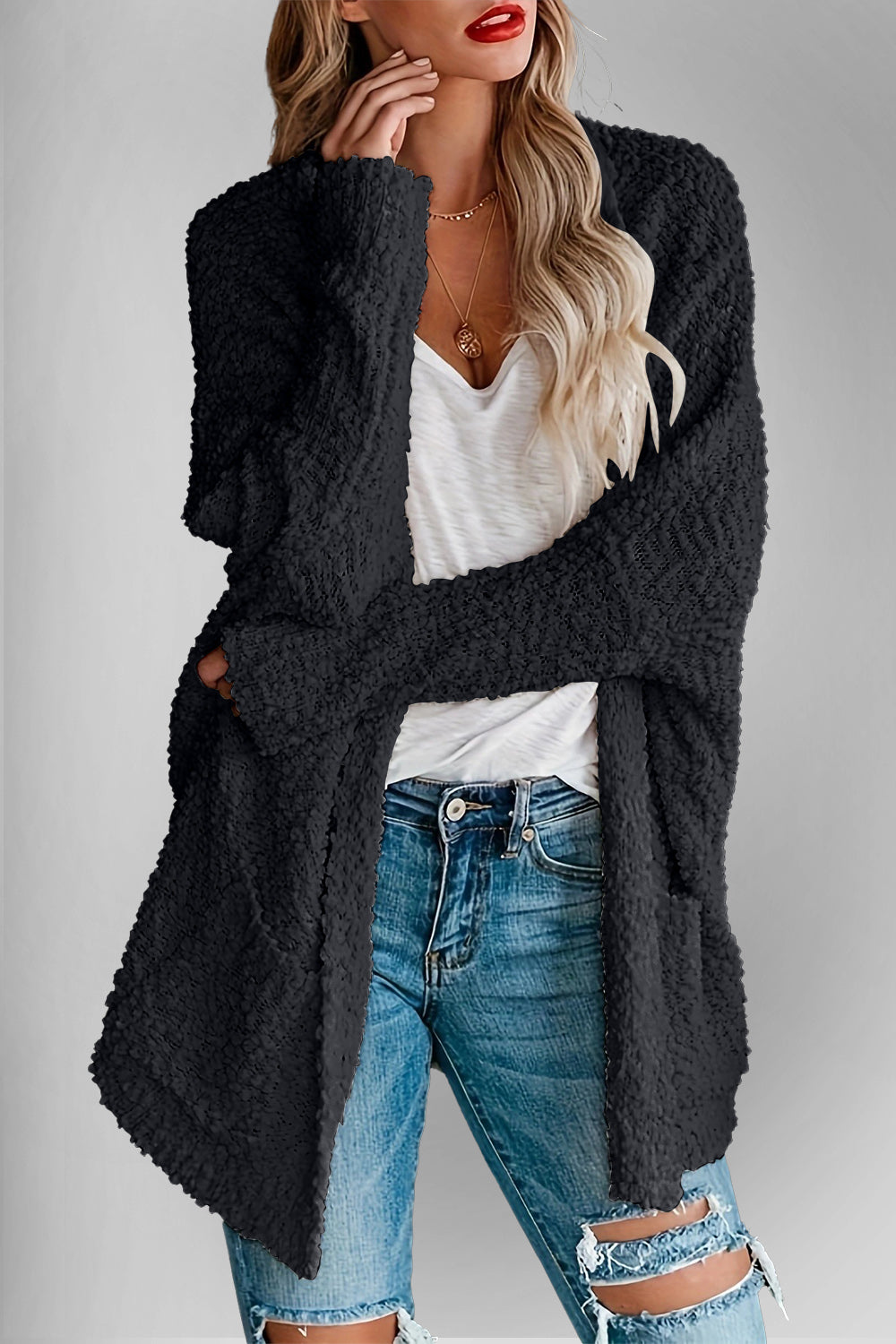 Double Take Popcorn Cardigan