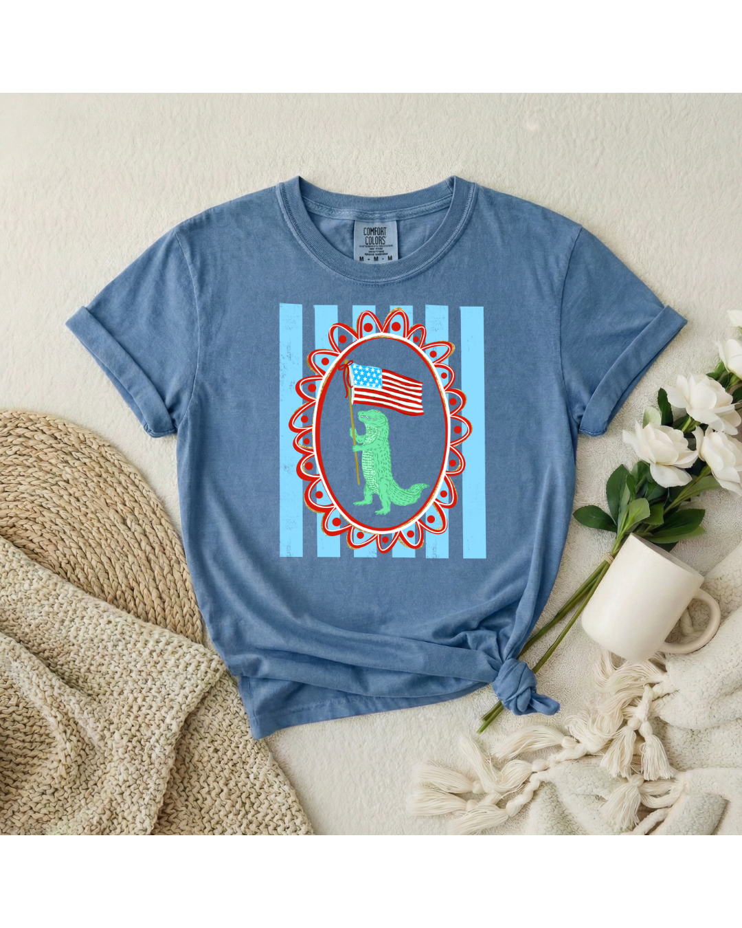 Framed Patriotic Gator