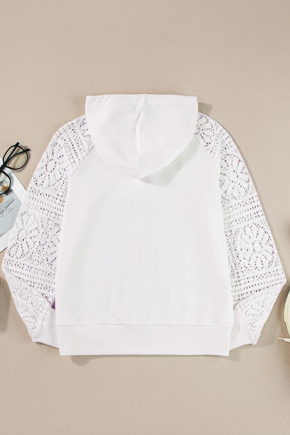 Openwork Long Sleeve Hoodie