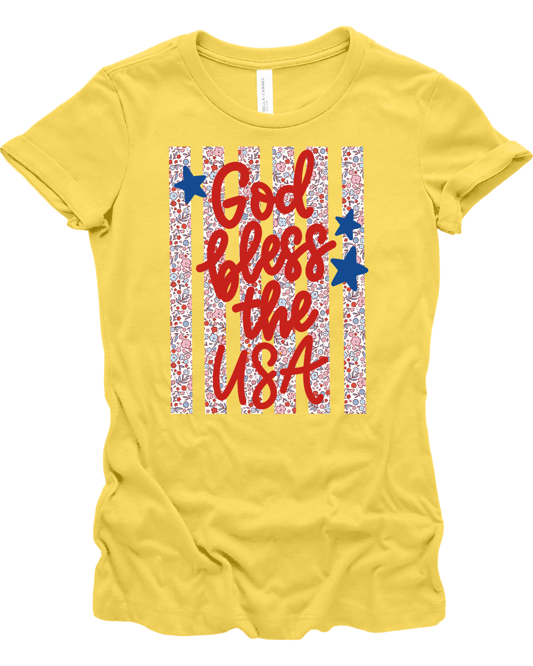 Floral God Bless USA