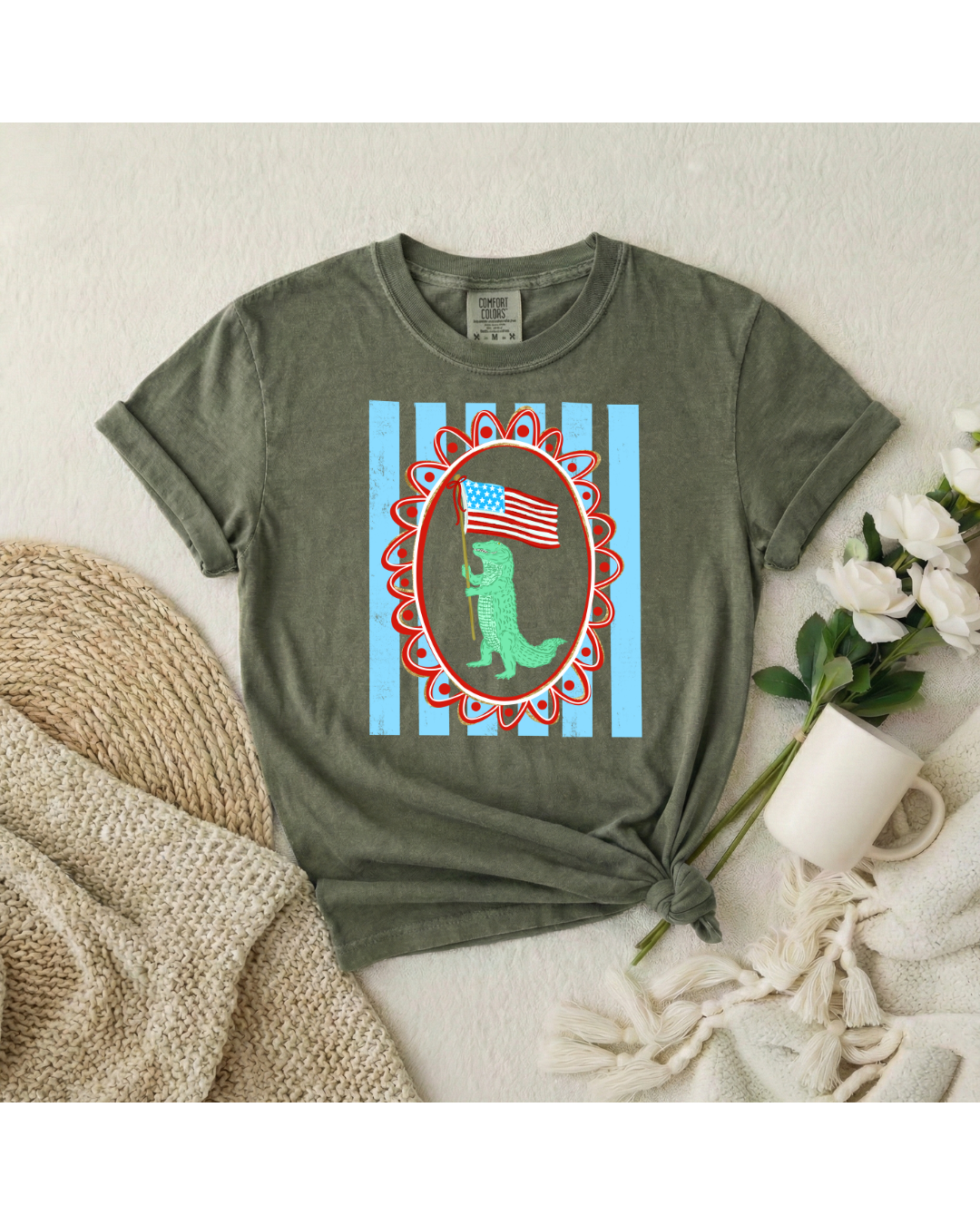 Framed Patriotic Gator