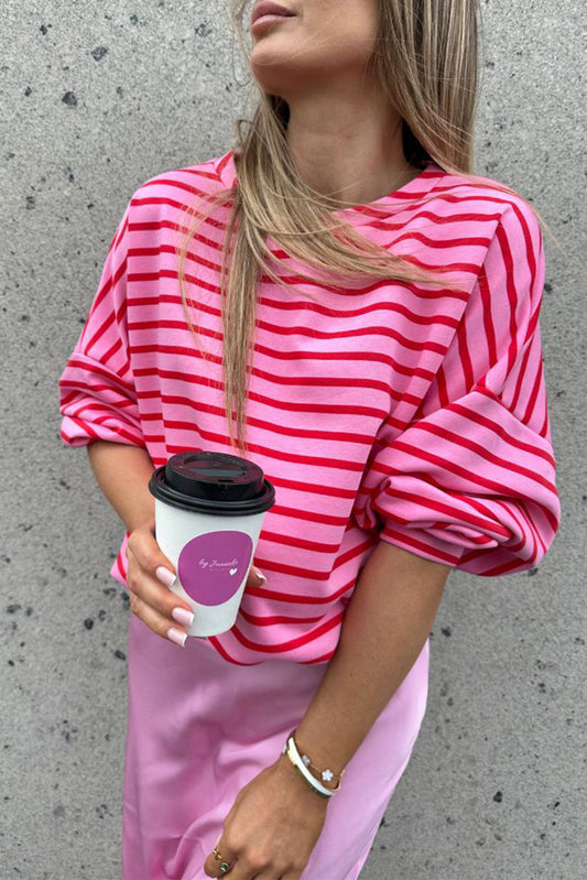 Striped Pink Sweatshirt