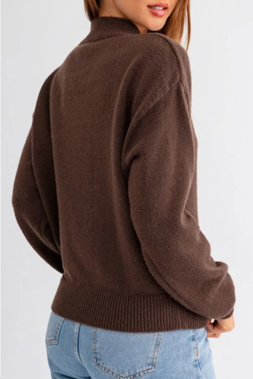 Howdy Mock Neck Sweater