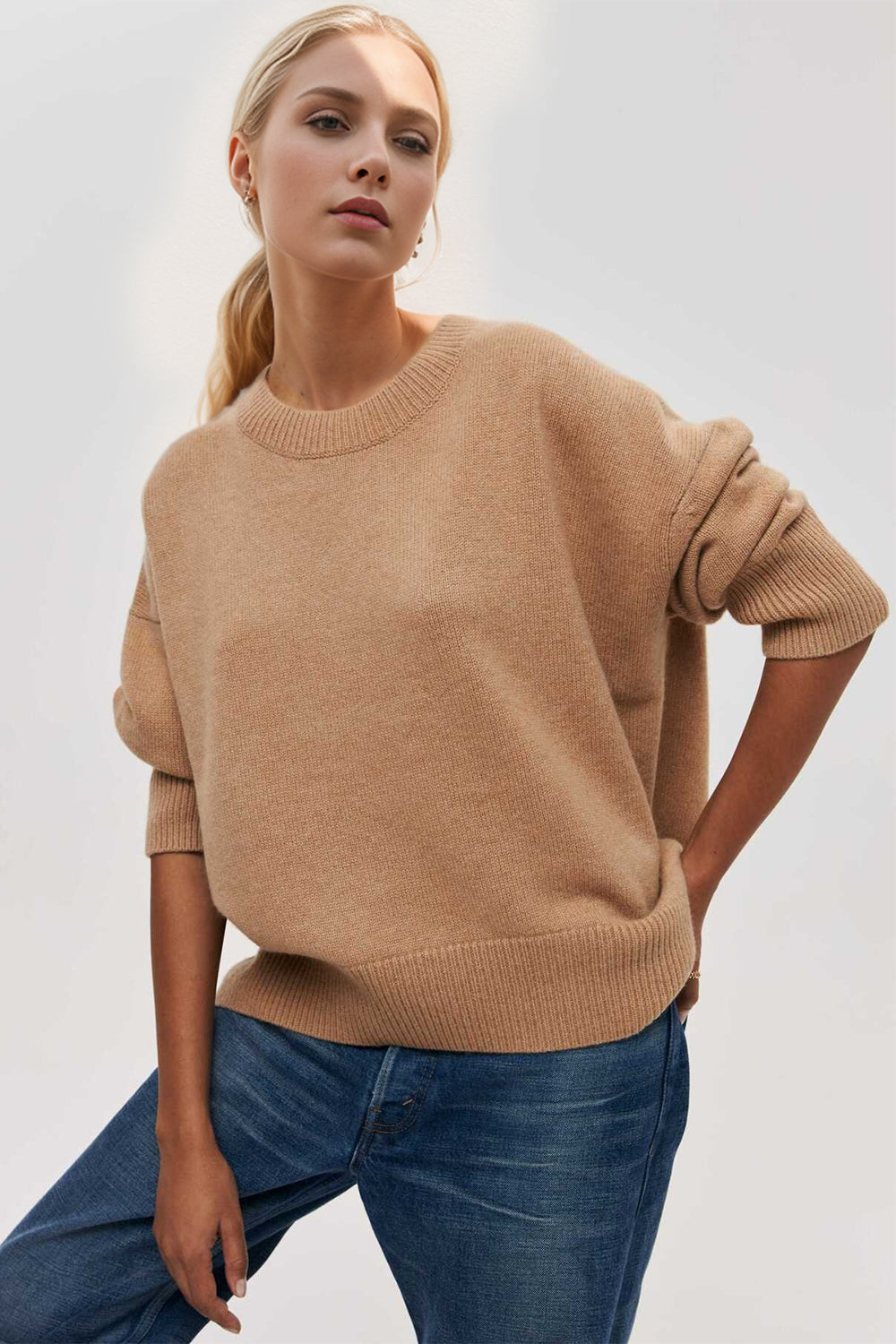 Basic Bae Crewneck Long Sleeve Sweater