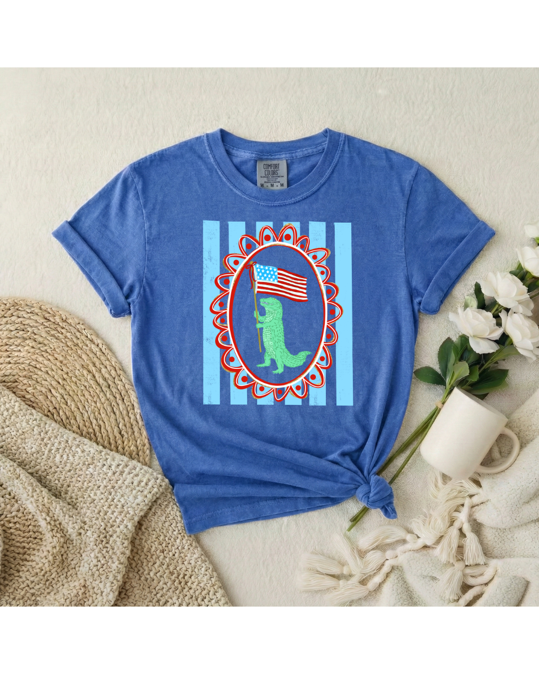 Framed Patriotic Gator