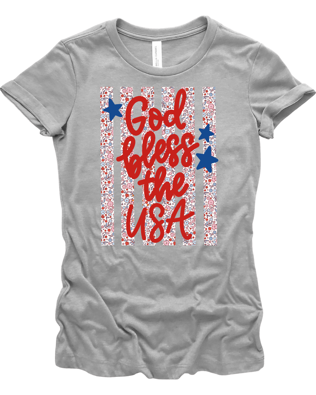 Floral God Bless USA