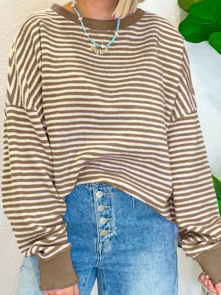 Striped Long Sleeve Sweatshirt