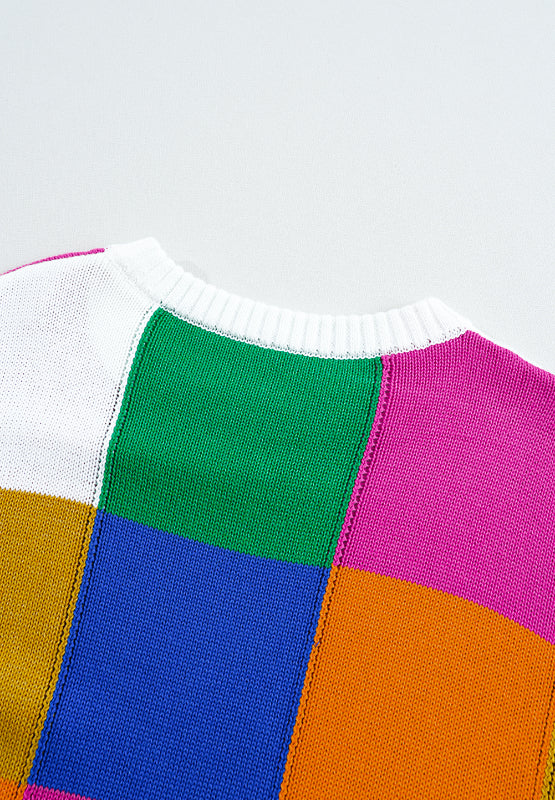 90s Style Color Block Sweater