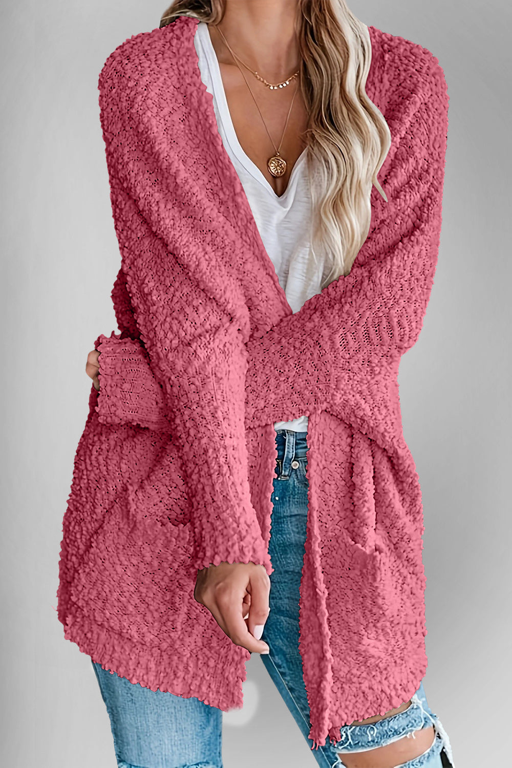 Double Take Popcorn Cardigan