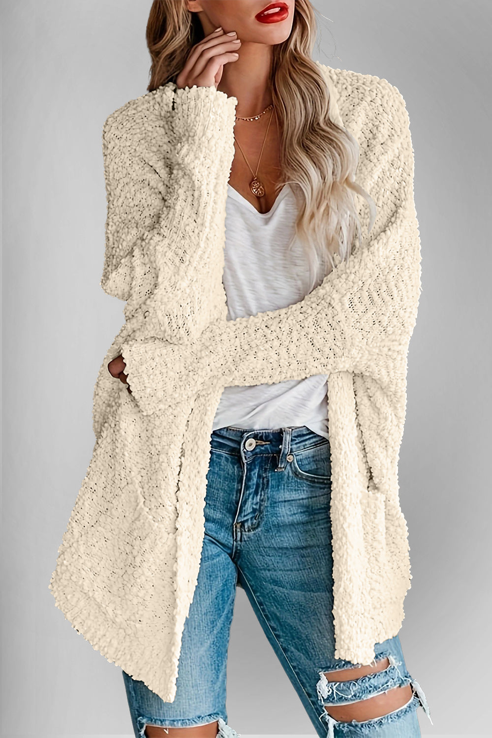 Double Take Popcorn Cardigan