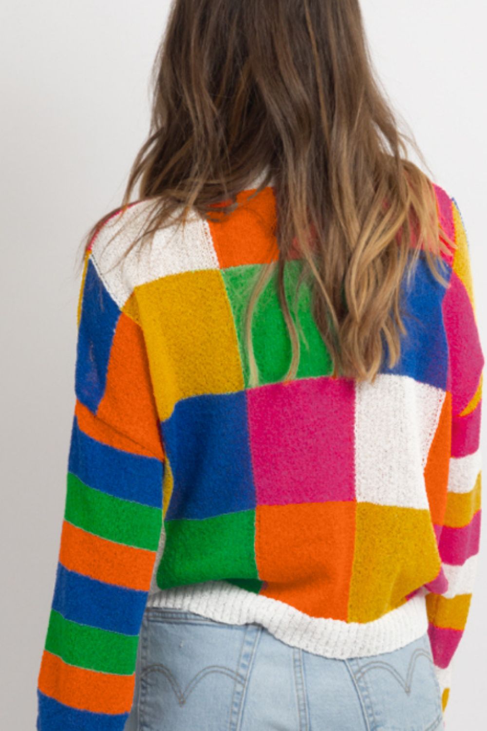 90s Style Color Block Sweater