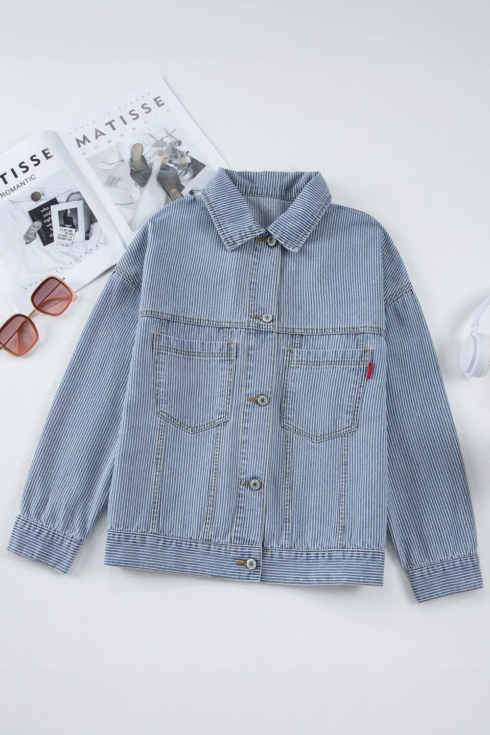 Striped Denim Jacket