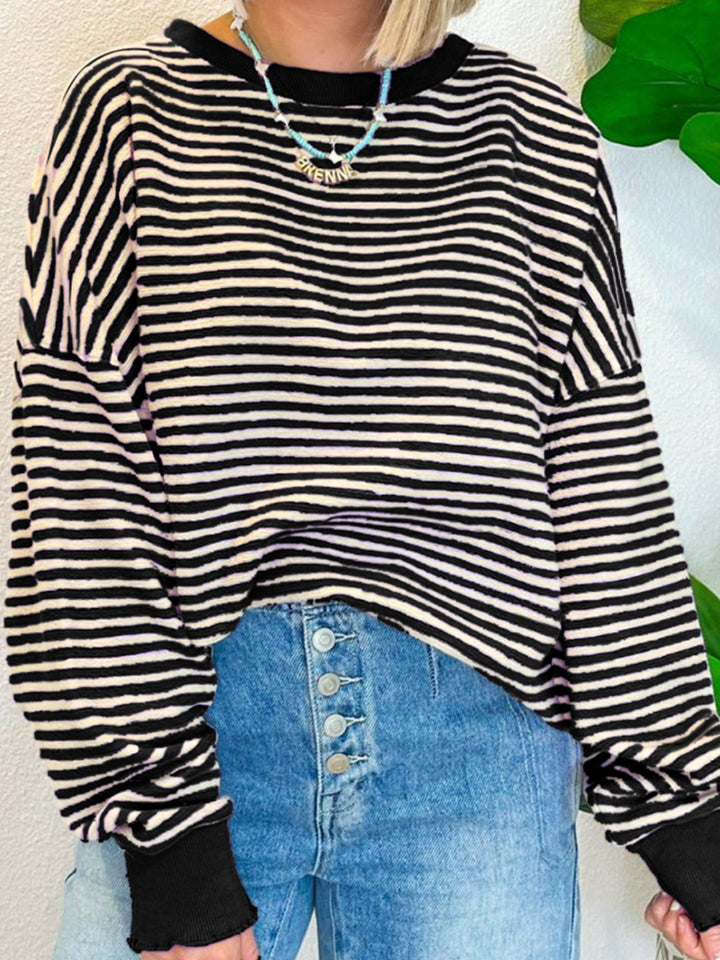 Striped Long Sleeve Sweatshirt