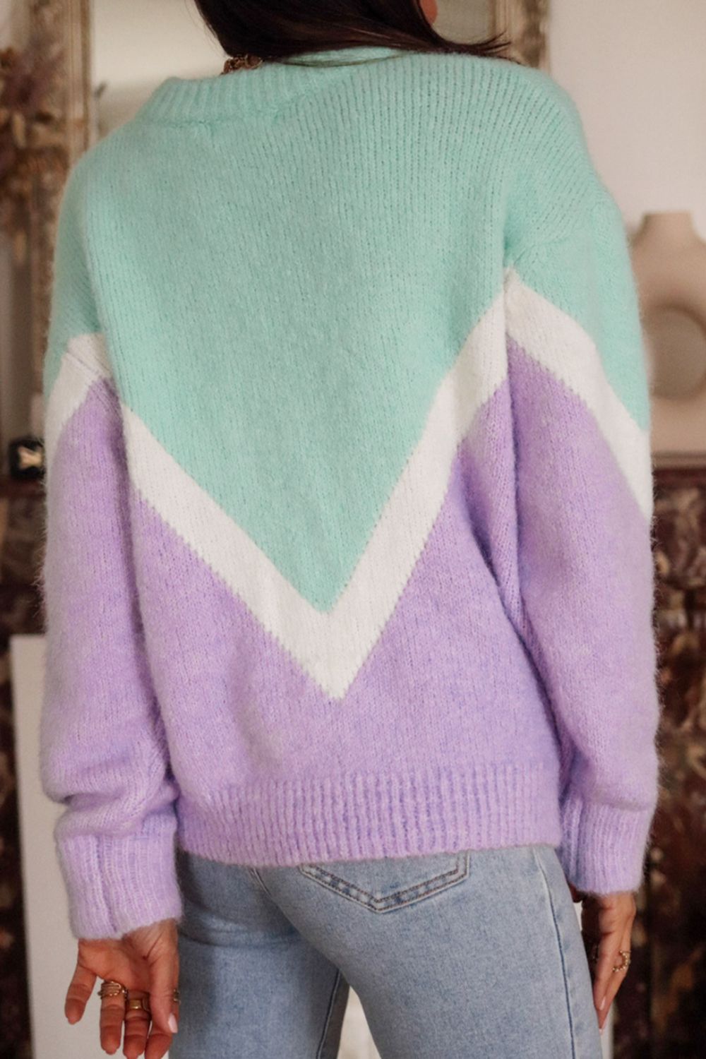 Pastel Zig Zag Sweater