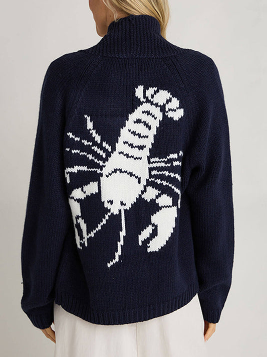 Lobster Button Up Cardigan