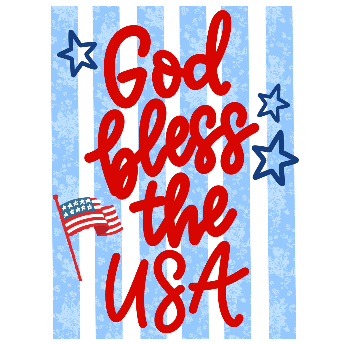 Blue God Bless USA