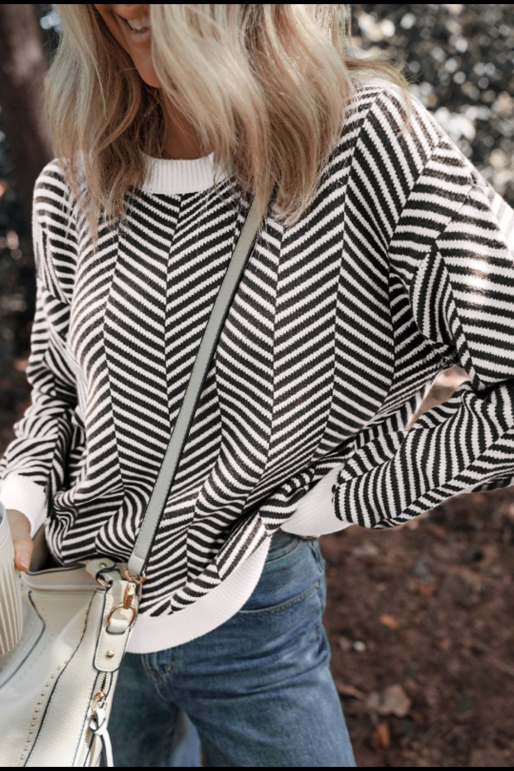 Herringbone Pattern Sweater