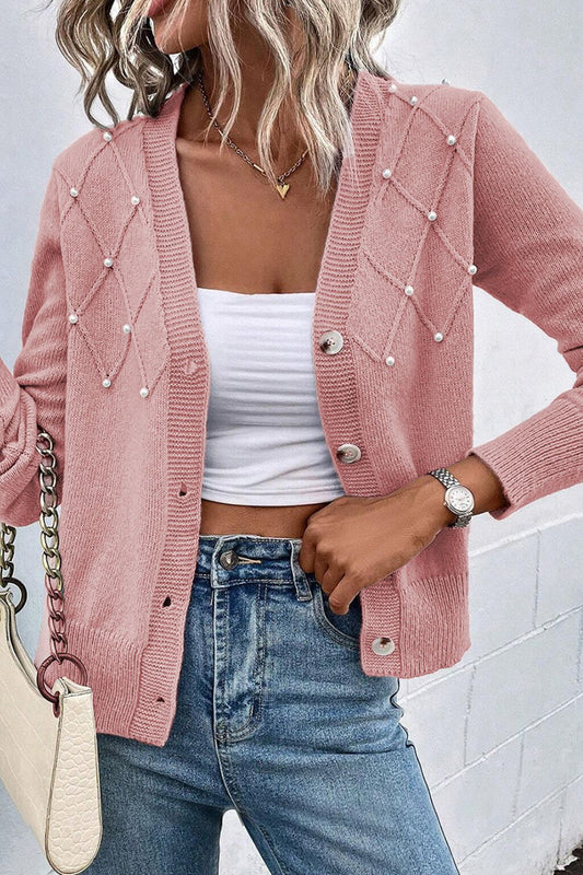 Beaded Long Sleeve Cardigan