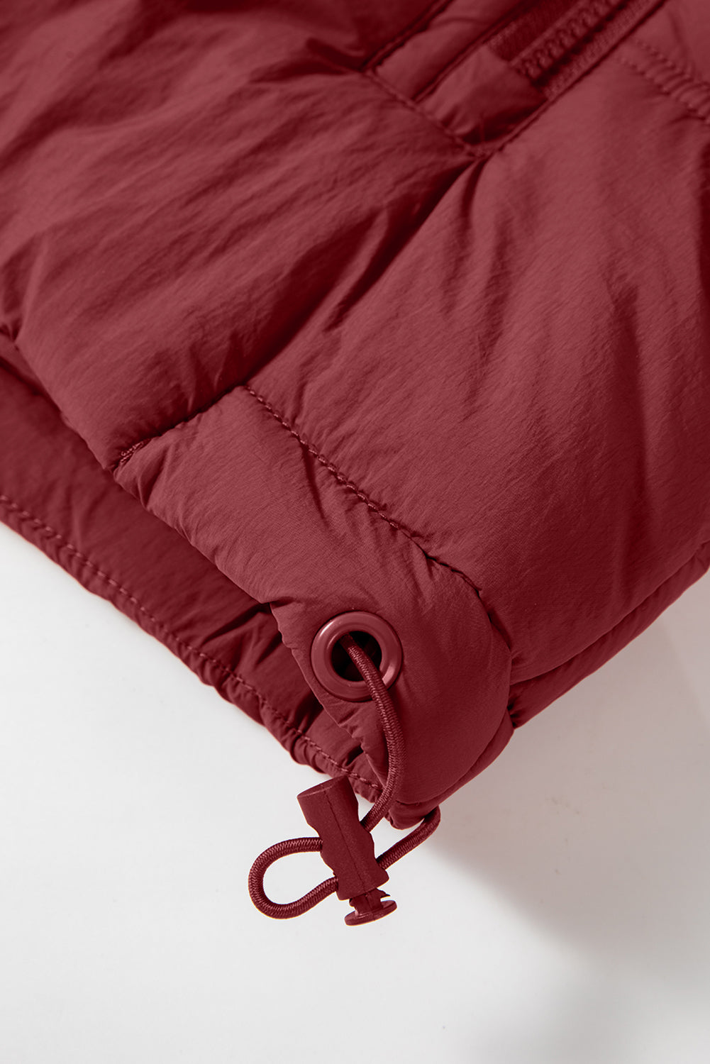 Drawstring Zip Up Hooded Vest