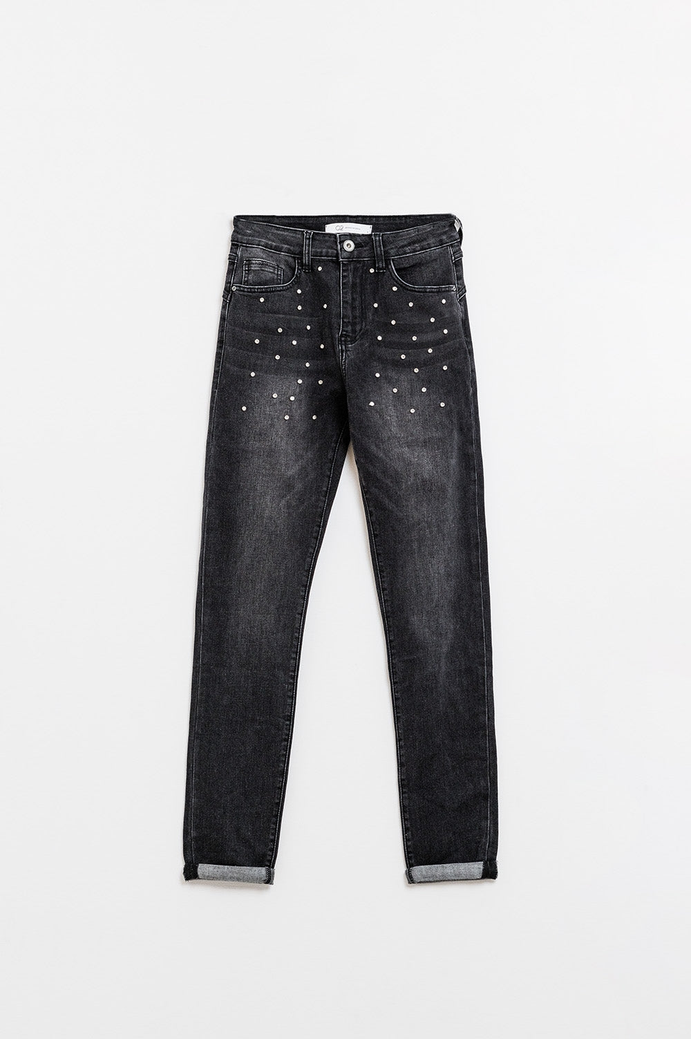 Black Skinny Jeans wIth Rhinestones