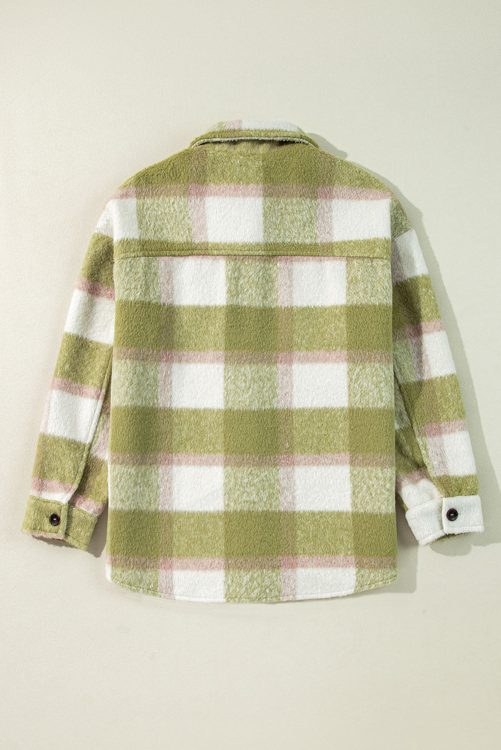 Pocketed Olive Plaid Shacket