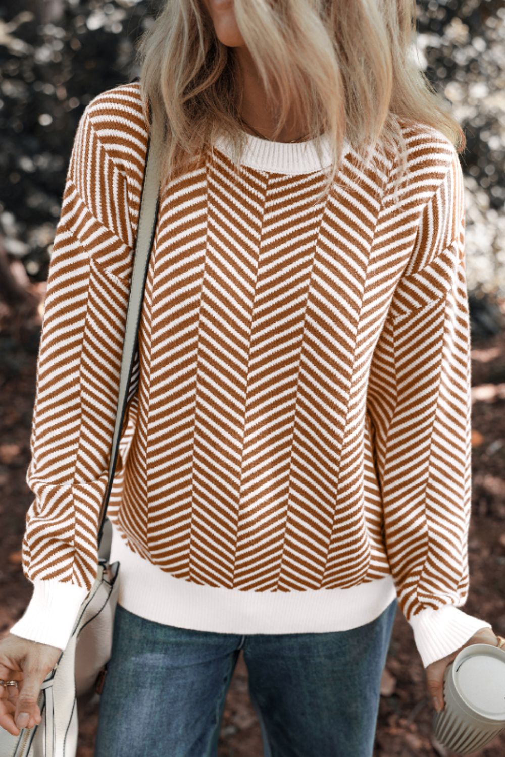 Herringbone Pattern Sweater