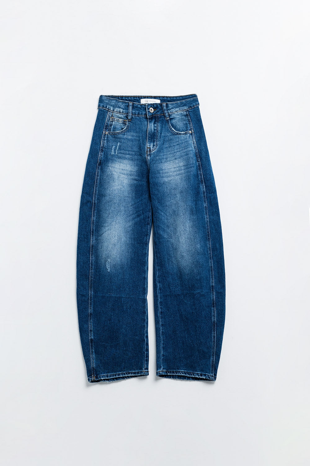 Jeans with Two Side Seams and Balloon Effect