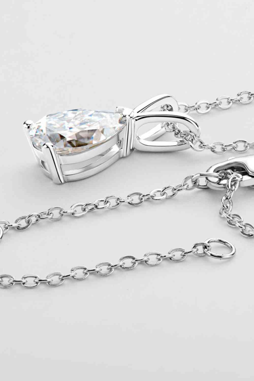 Lovely Teardrop 1.5 Carat Moissanite Necklace