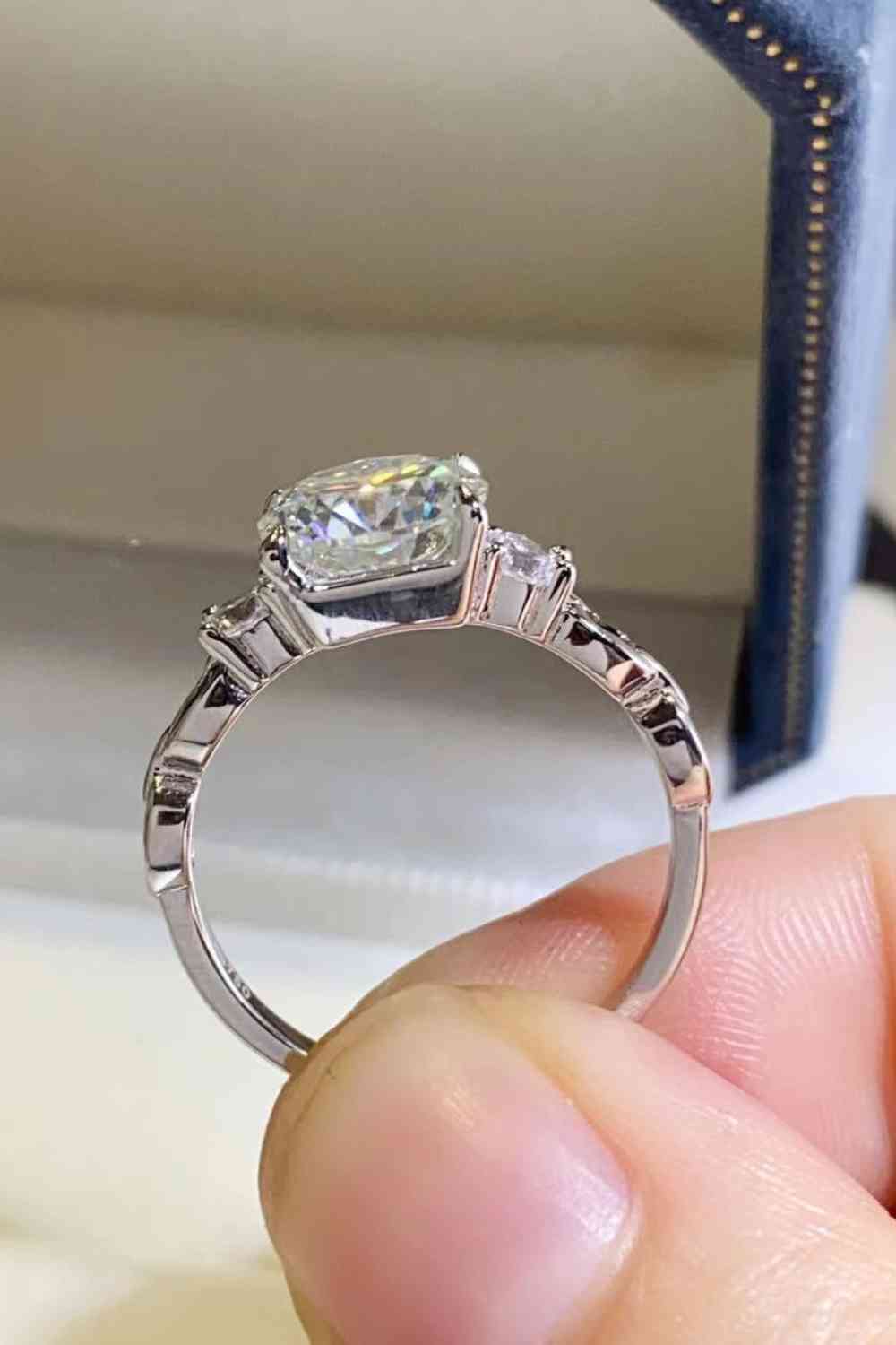 Radiant Rendezvous 2 Carat Moissanite Ring